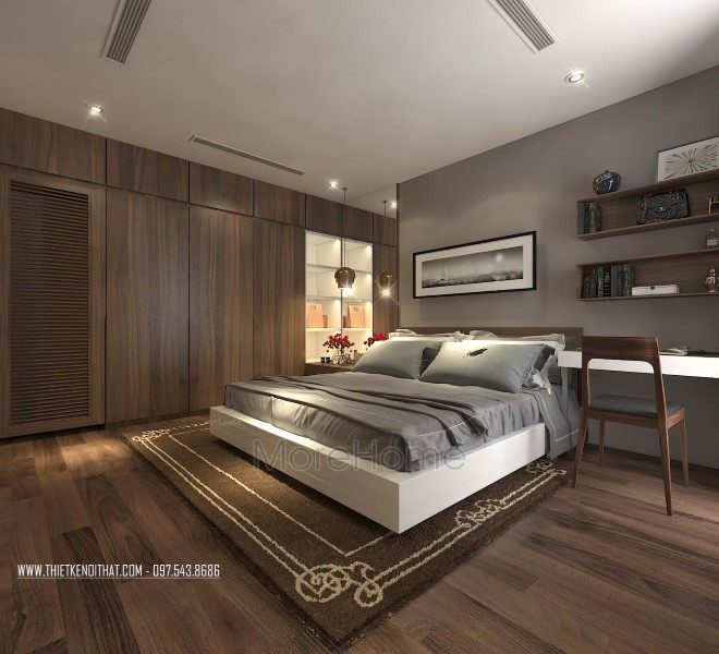 Thiết kế nội thất phòng ngủ chung cư Imperia Garden 203 Nguyễn Huy Tưởng Thanh Xuân Hà Nội